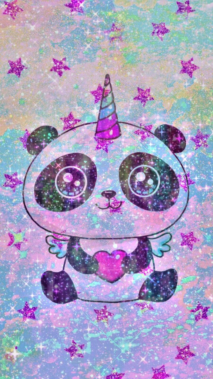 Purple Kawaii Pandicorn, made by me #panda #kawaii #stars #galaxy #purple #pandicorn #unicorn #pink. Unicorn wallpaper, Panda wallpaper, Cute wallpaper quotes