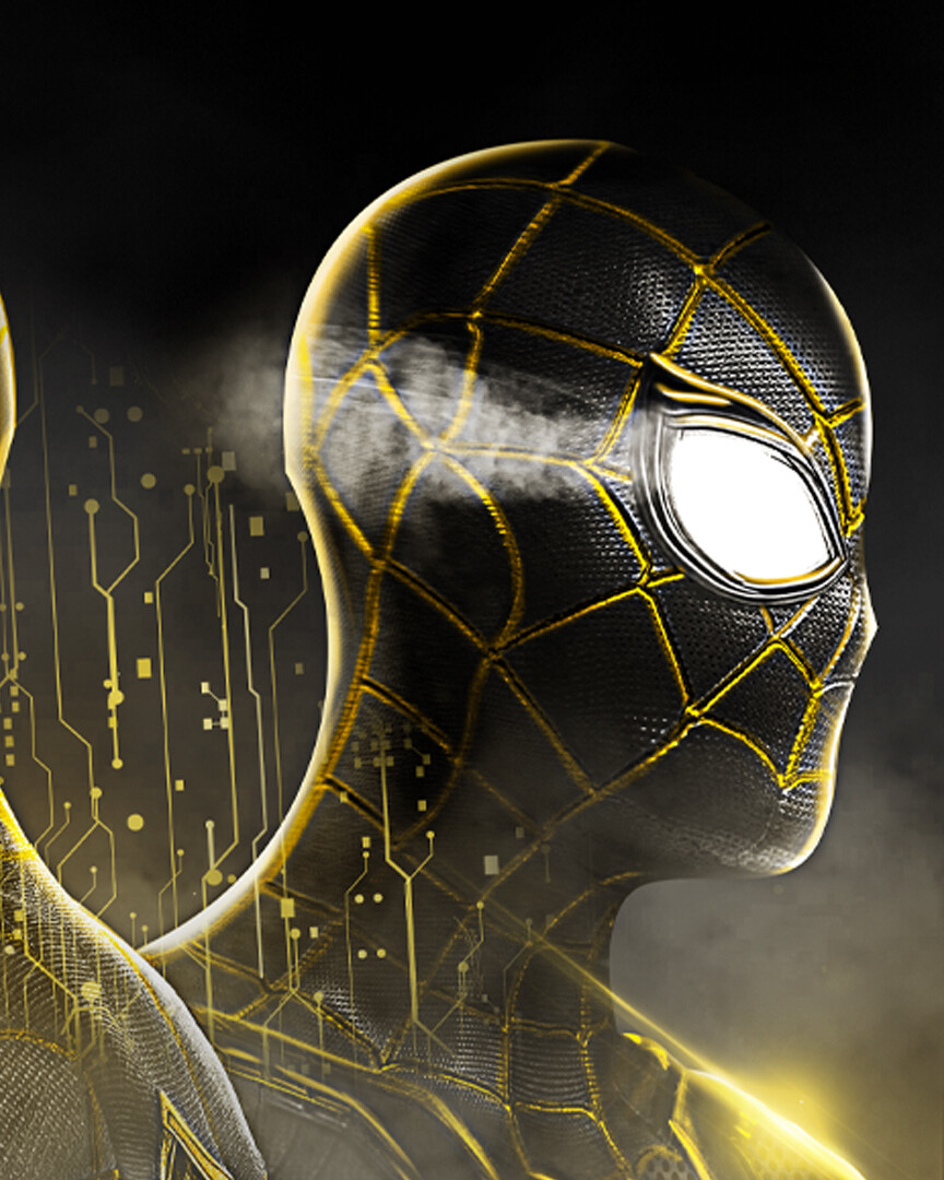 Spider Man No Way Home Black And Gold Suit