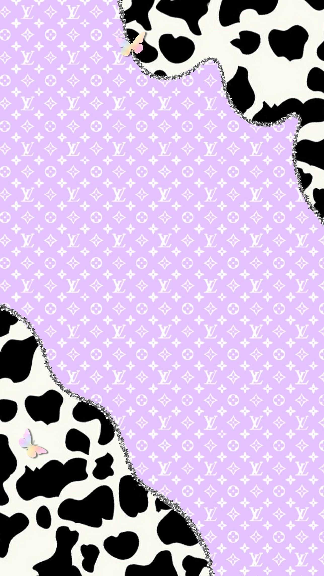 Lavender cow print wallpaper Wallpaper Raspberry Creek Fabrics