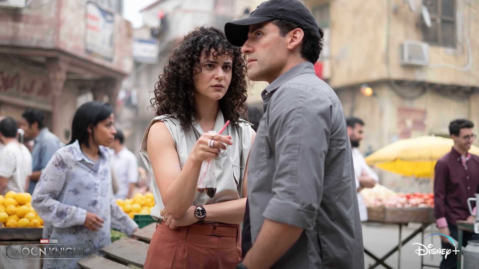 Marc Spector and Layla El Faouly. Moon Knight.03. The Friendly Type Knight (Disney+) Photo