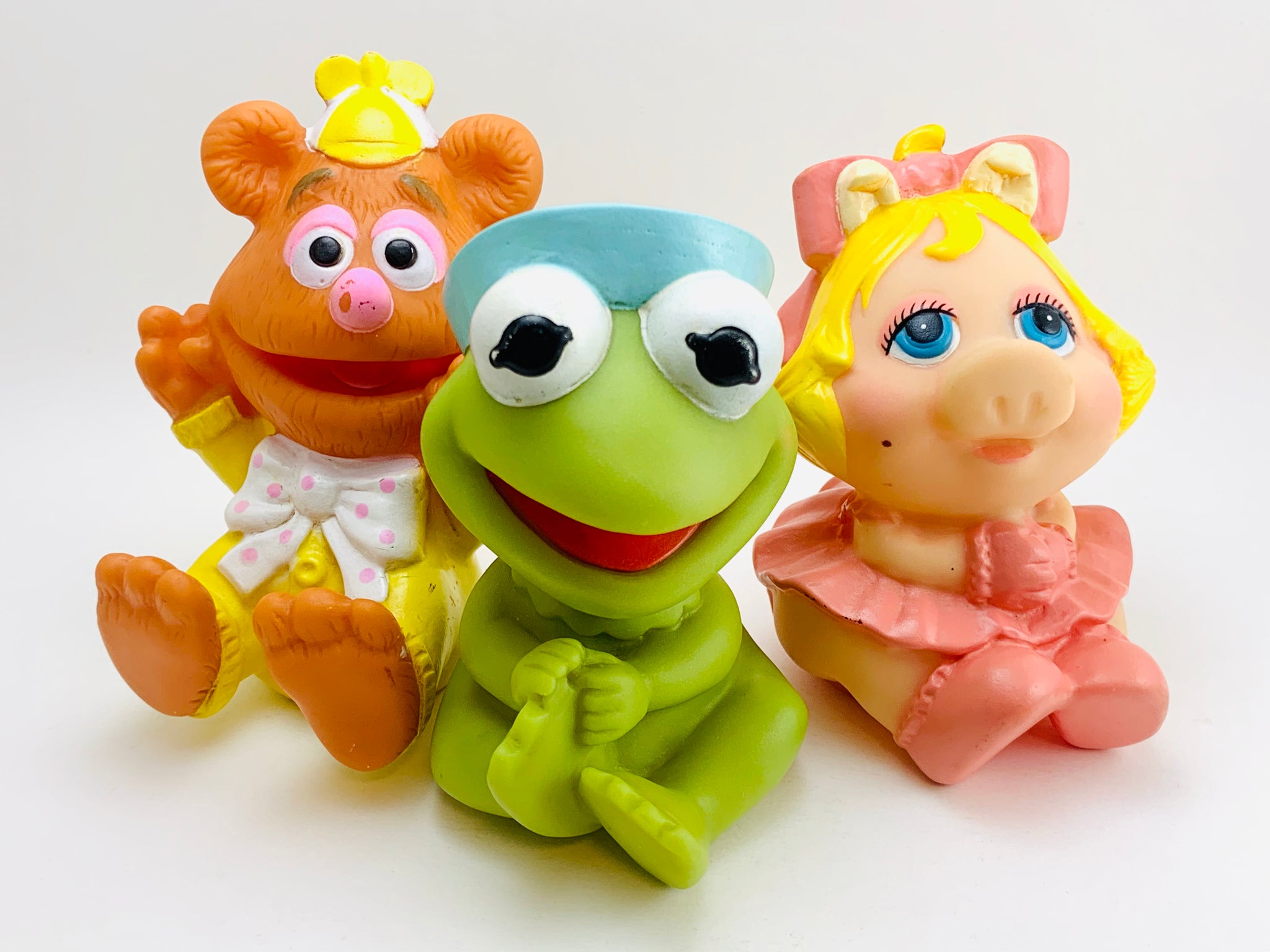 Muppet Babies Squeak Toys, Fozzie, Kermit and Miss Piggy