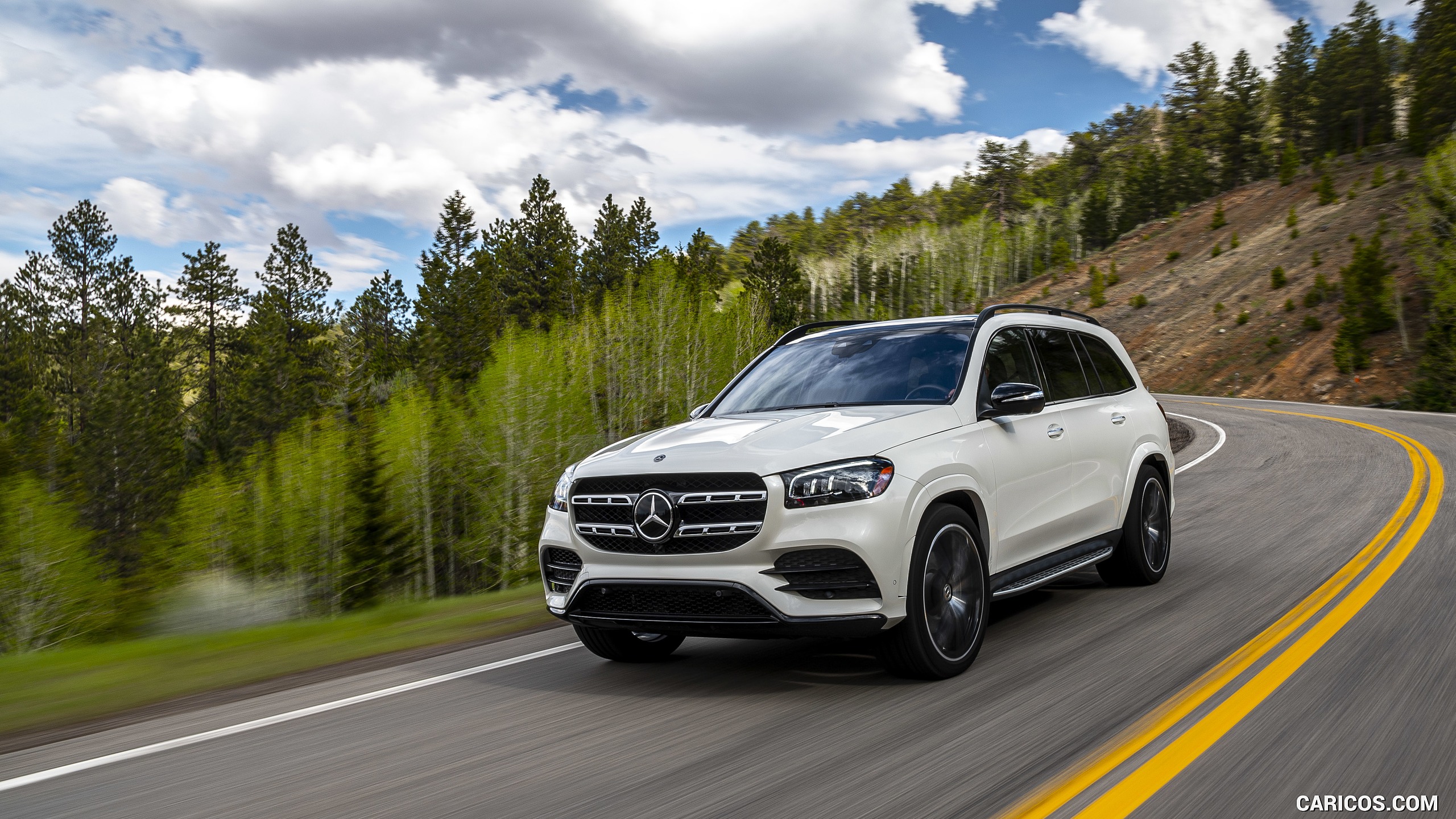 Mercedes Benz GLS 580 (Color: Diamond White; US Spec) Three Quarter