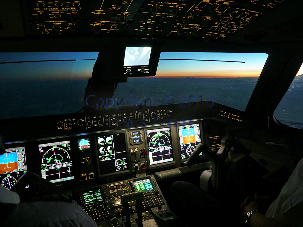 Embraer E Jet Flightdeck At Night. Embraer E170 Just After