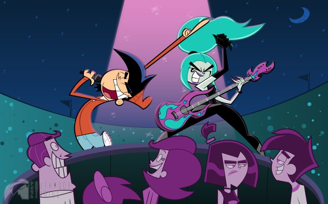 ART TRADE: Chip Skylark and Ember Rock Out!. Danny phantom funny, Old cartoons, Cartoon