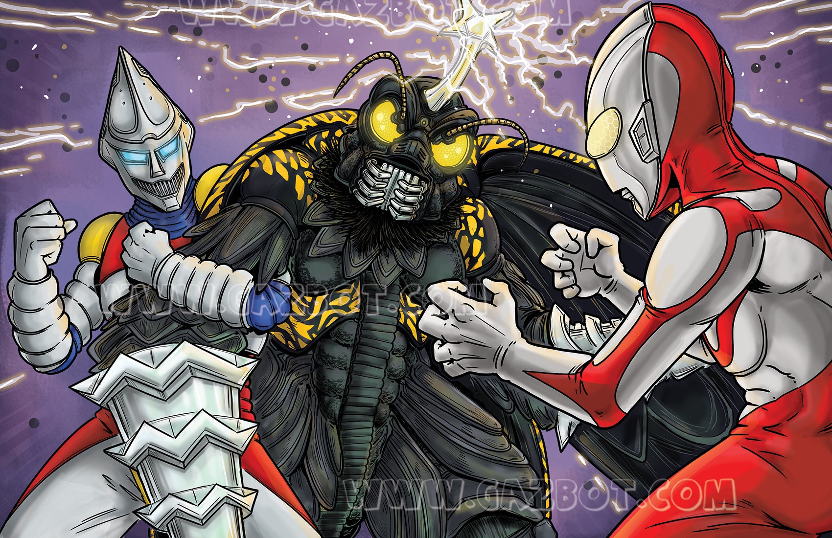 Jet Jaguar and Ultraman Vs. Megalon