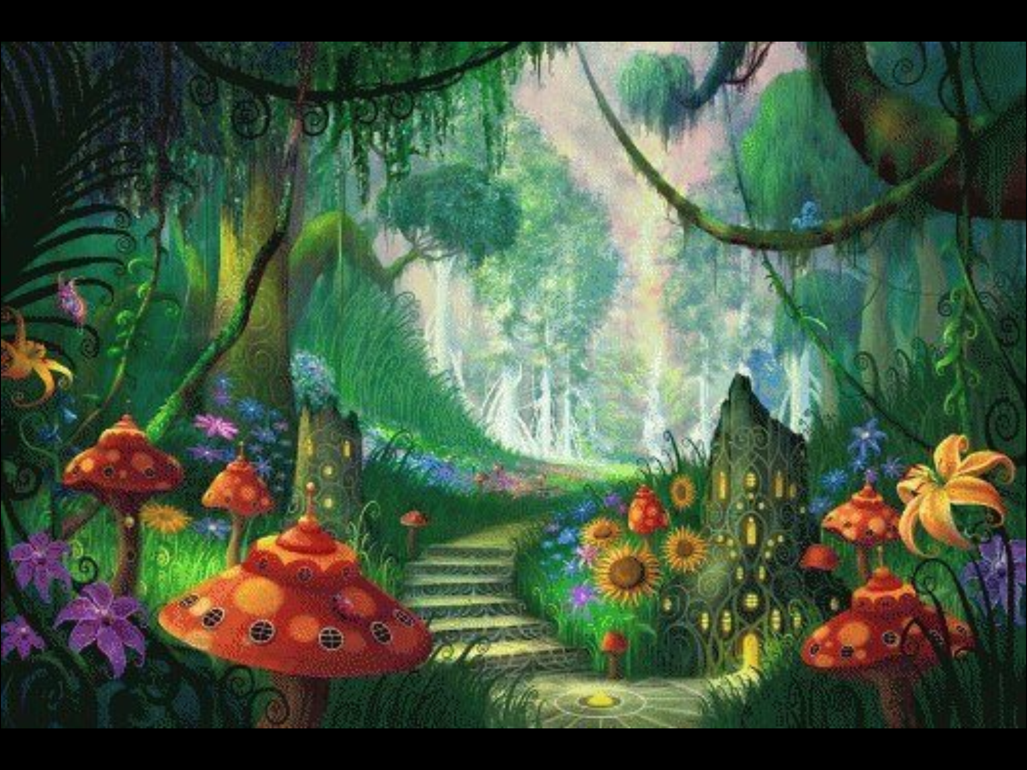 Scenic Clipart Fairy Land Forest Background HD