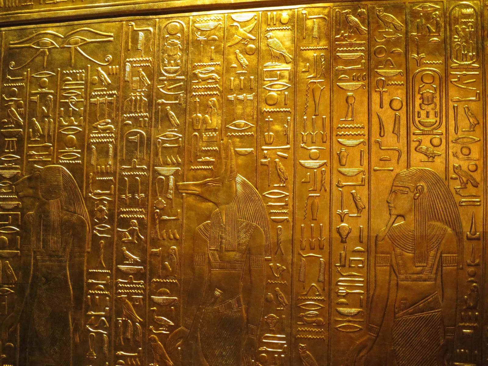 Egyptian Hieroglyphics Picture Gold Hieroglyphics