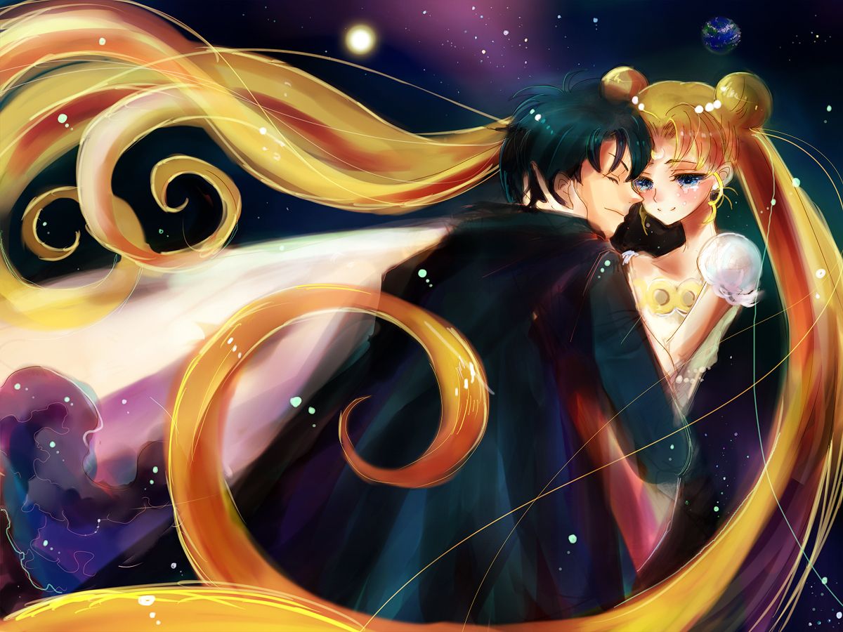 銀河の恋人達 by ちかのチャレンジャーJ１. Sailor moon wallpaper, Sailor moon, Sailor moon usagi