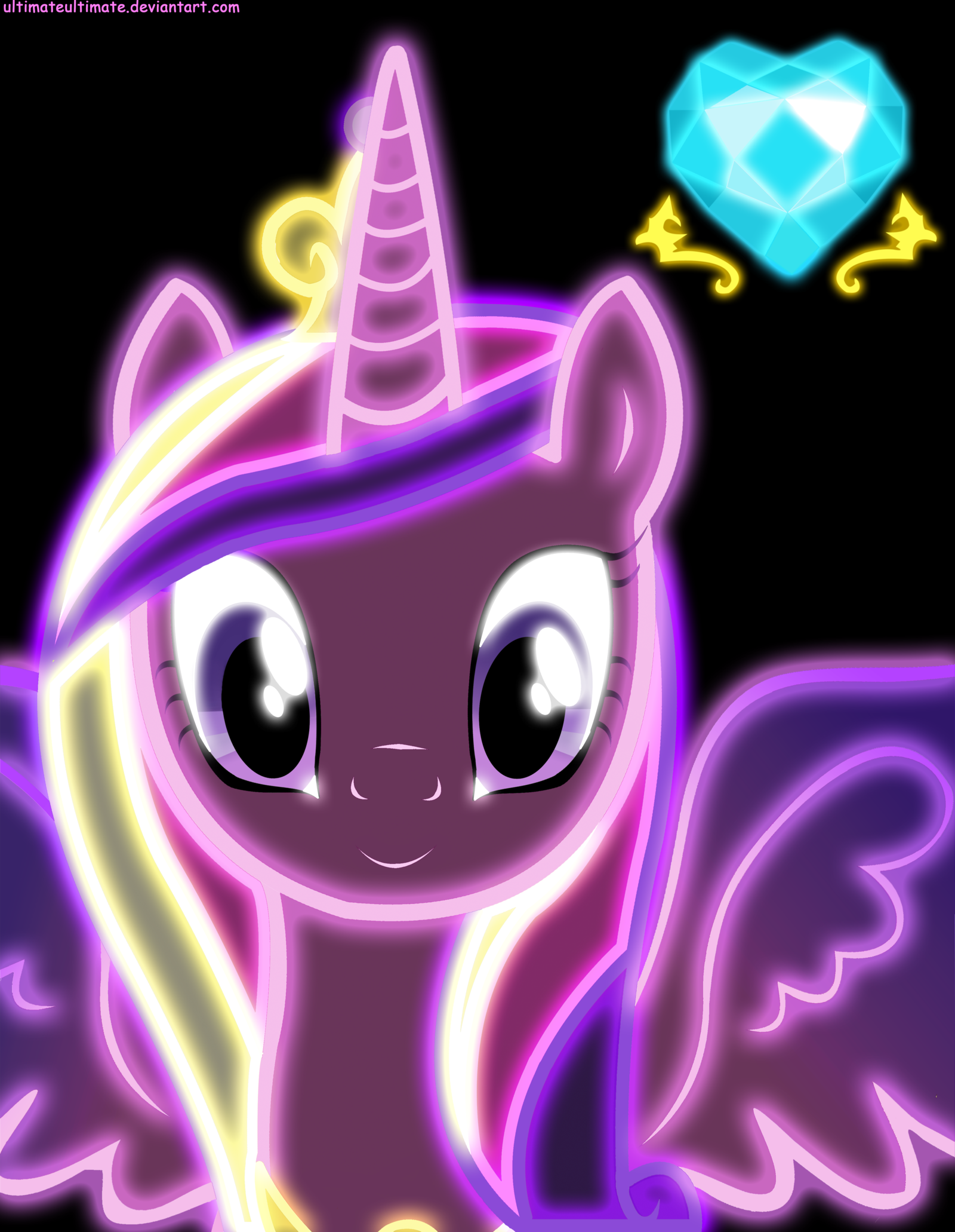 Neon Princess Cadence. My little pony princess, My little pony wallpaper, Mlp my little pony