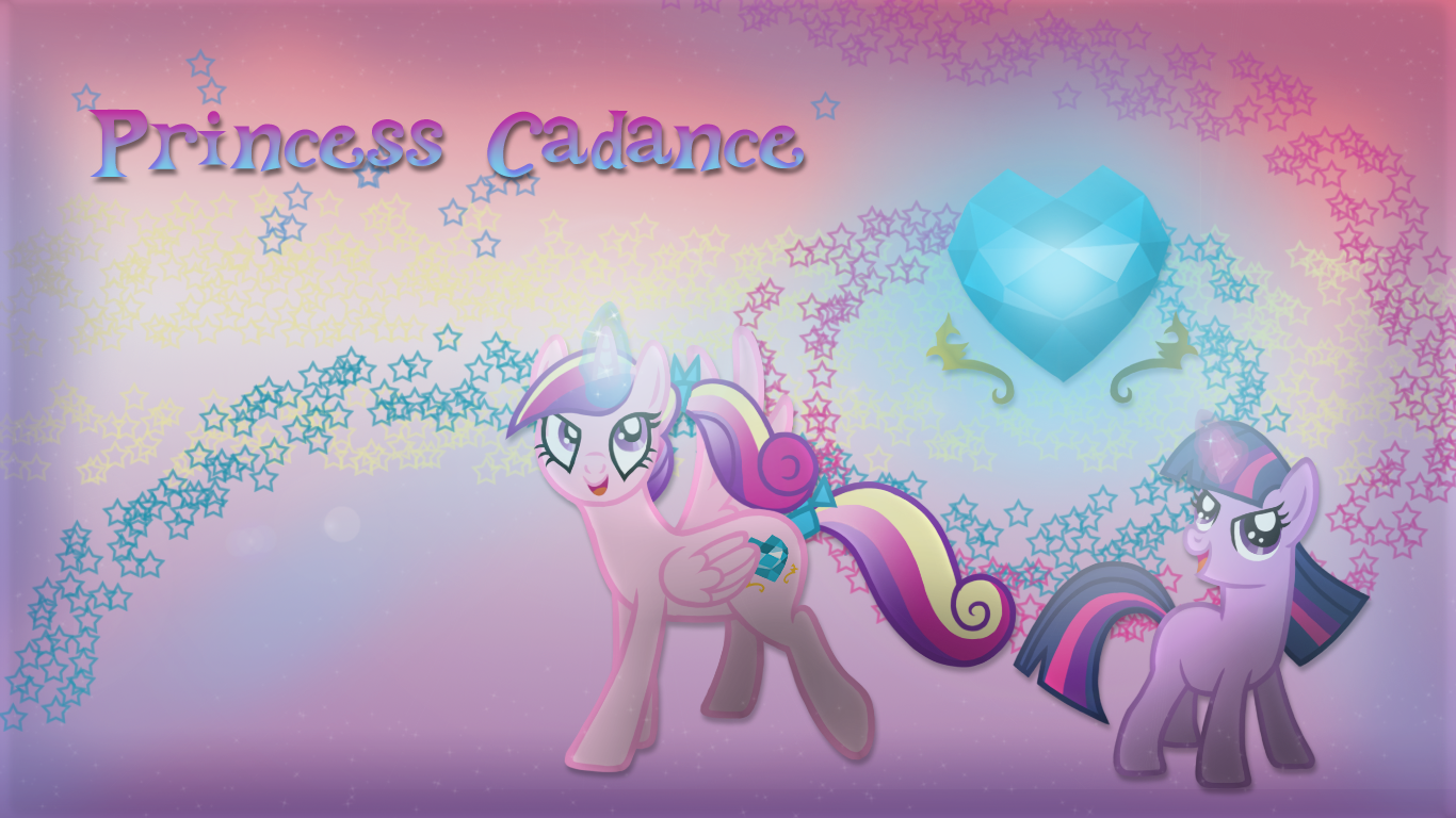 Princess Cadance Wallpaper (Also featuring Young Twilight Sparkle) Fan Art