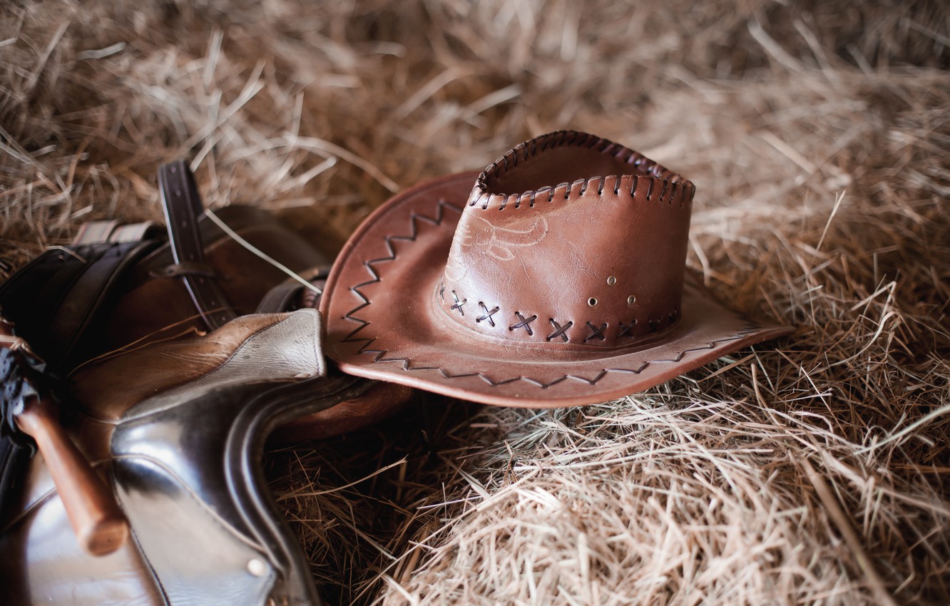 Wallpaper leather, straw, Cowboy hat image for desktop, section стиль