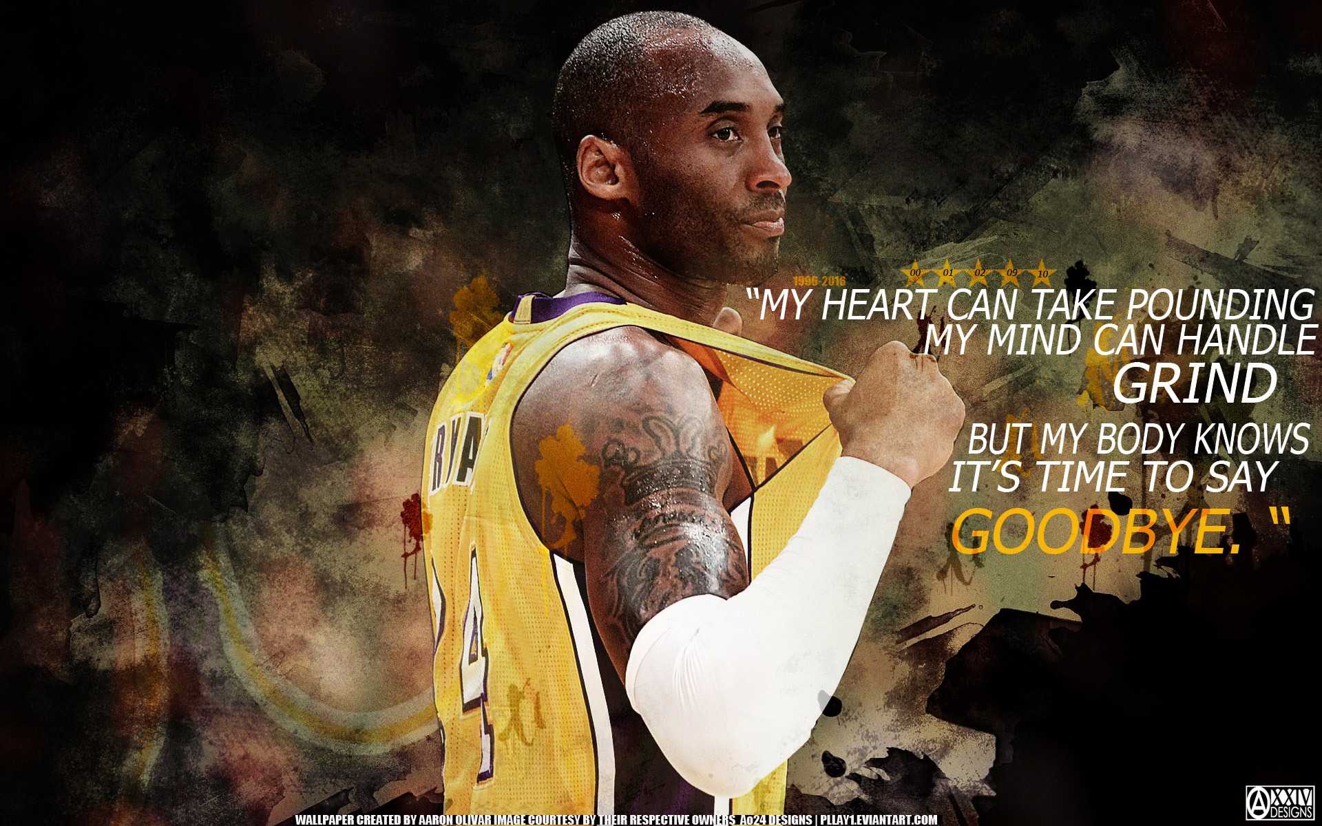 Kobe Bryant Retirement Quote 2016 NBA Basketball Wallpaper