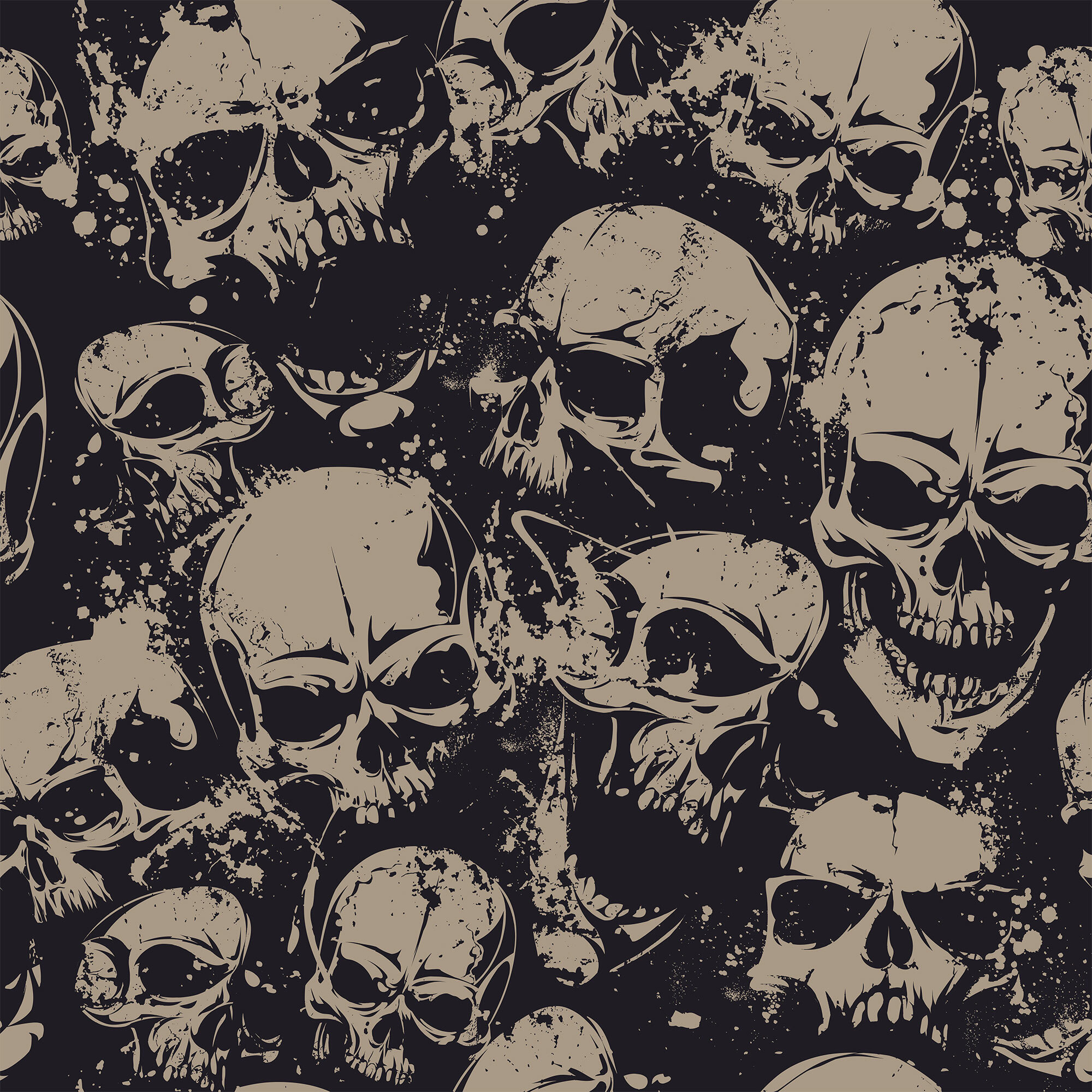 Red Barrel Studio® Kersten Skulls Teens Removable Peel and Stick Wallpaper Panel