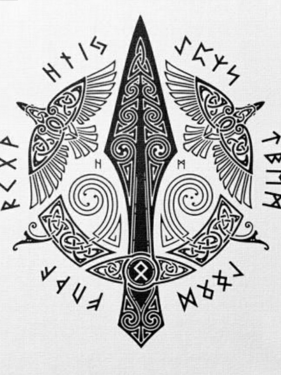 Tattoo uploaded by Chris Tellef • Odin's Spear Gungnir • 435449 • Tattoodo
