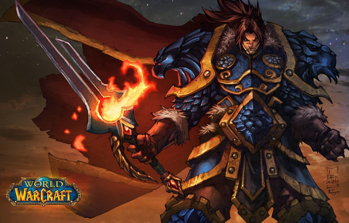 Wallpaper Warcraft, Varian Wrynn, the king of Stormwind image for desktop, section игры