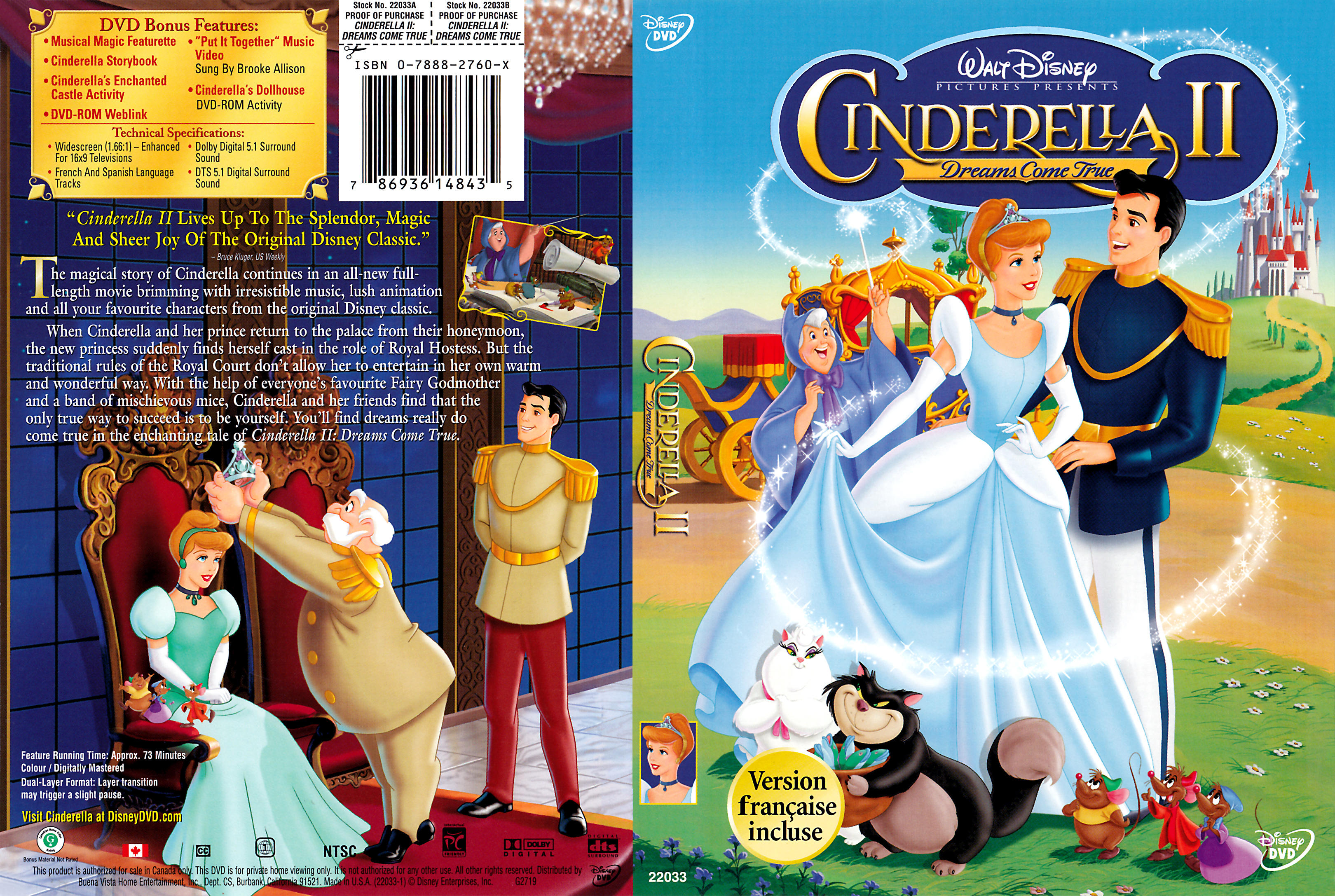 Cinderella 2 Dreams Come True. DVD Covers. Cover Century. Over 1.000.000 Album Art covers for free