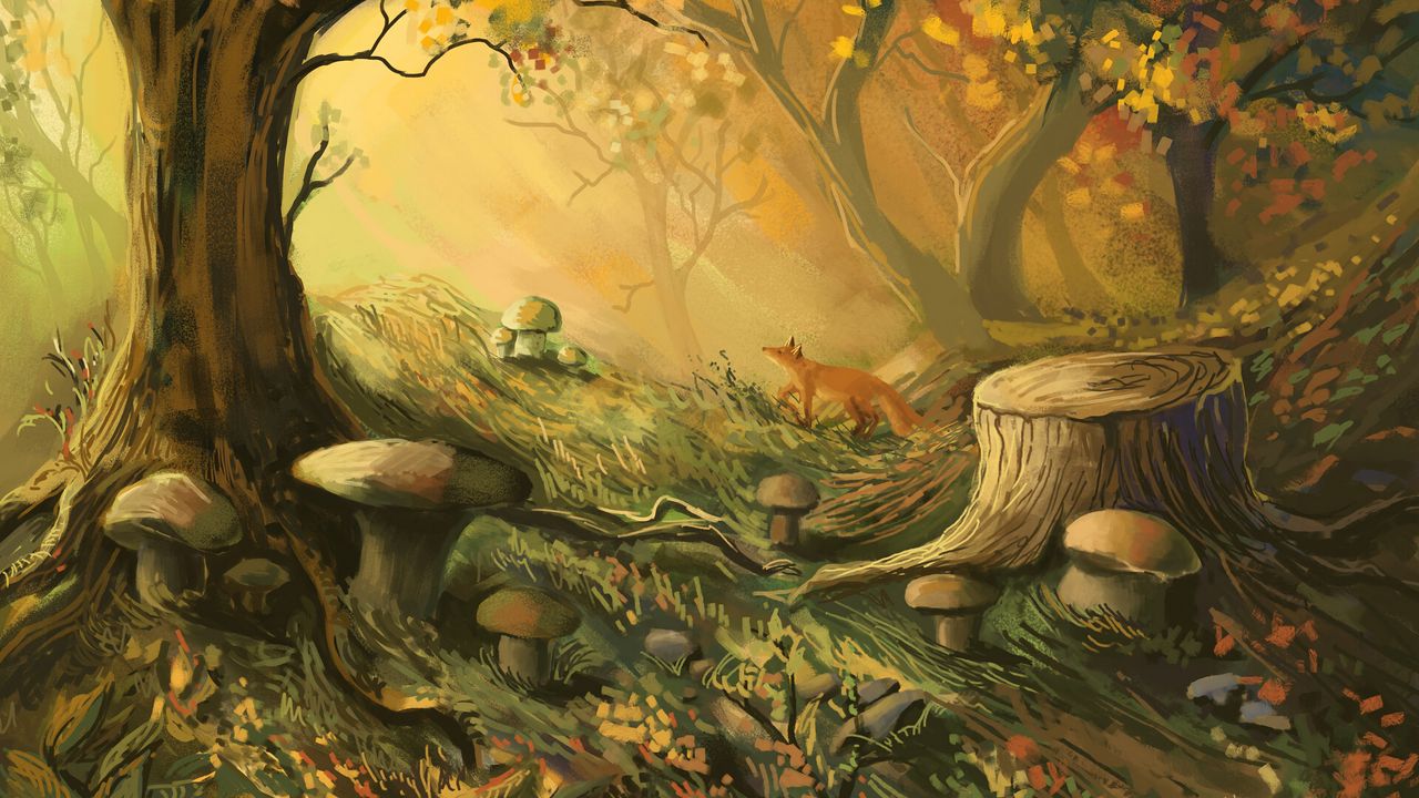 Foxes And Mushrooms Wallpapers - Wallpaper Cave