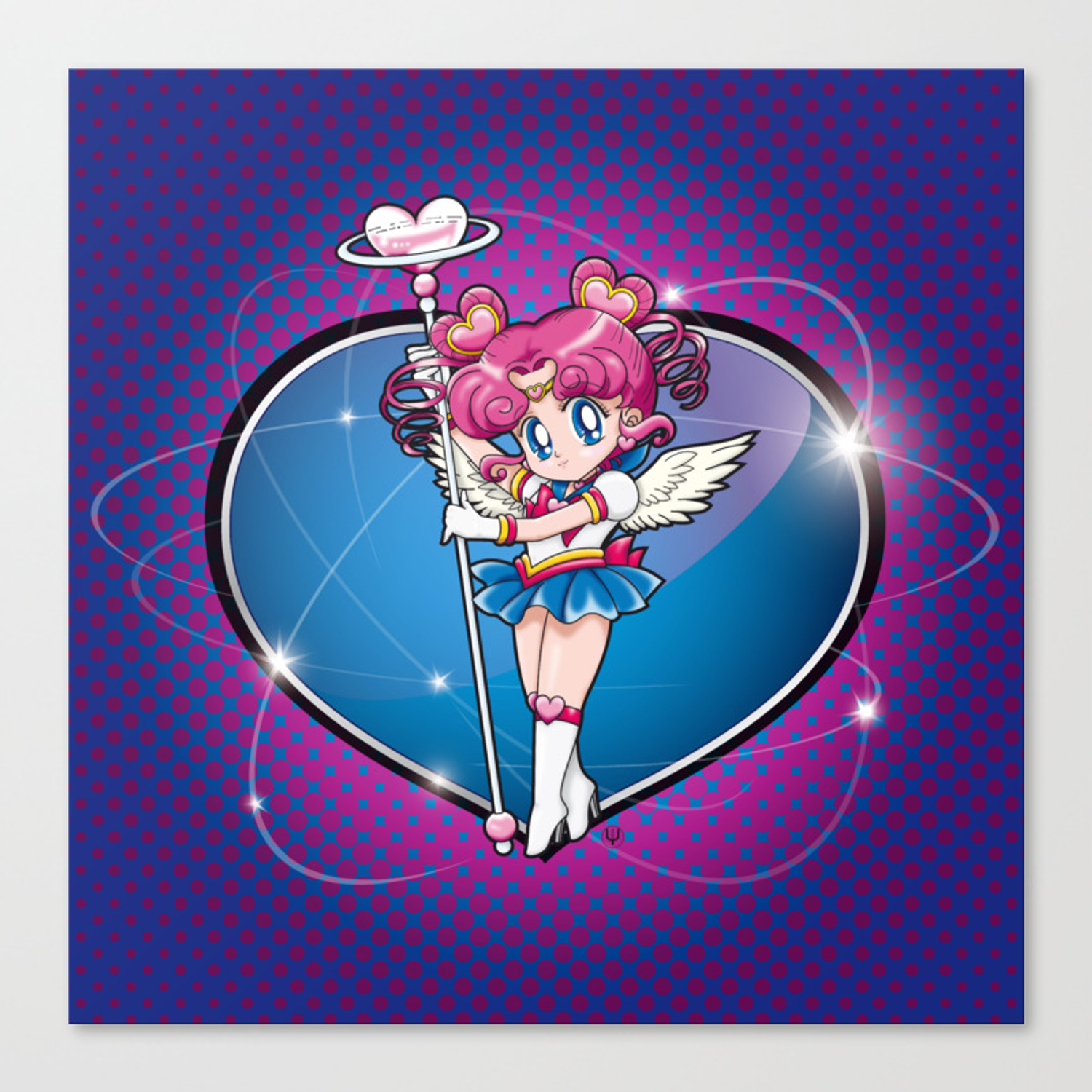 Sailor Chibi Chibi Moon Sailor Stars vers. Canvas Print by Yue Graphic Design