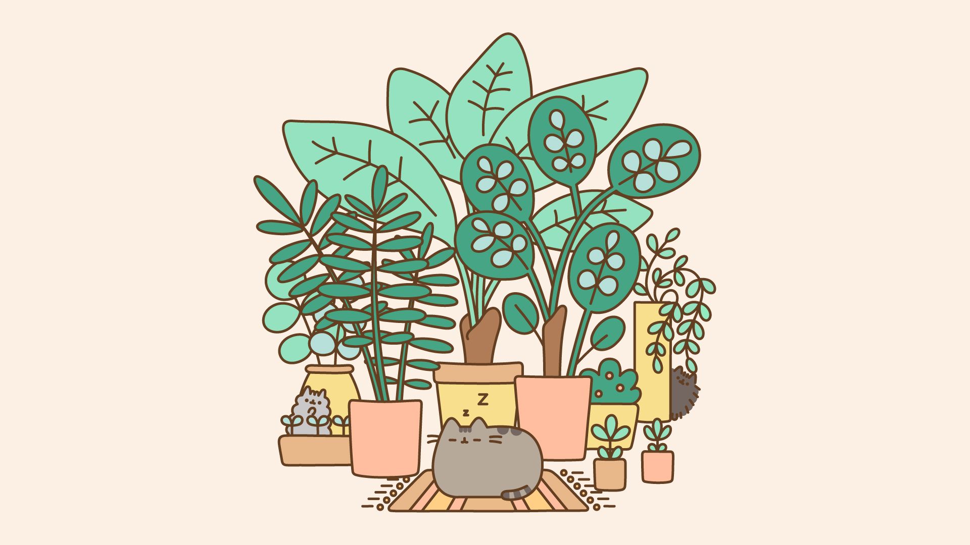 Pusheen Earth Day Wallpaper Desktop. Cute desktop wallpaper, Wallpaper, Desktop wallpaper