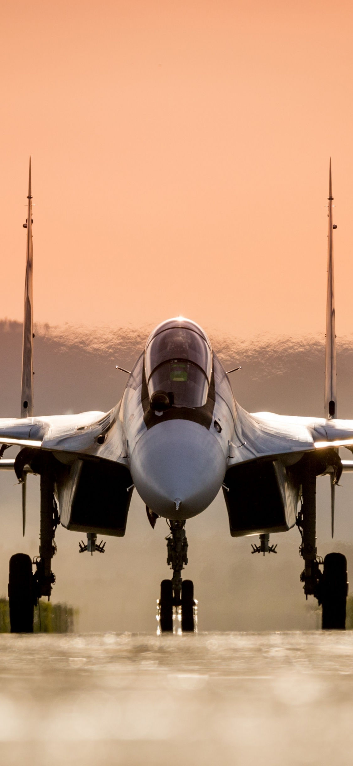 Wallpaper 1125x2436 Sukhoi Su 30