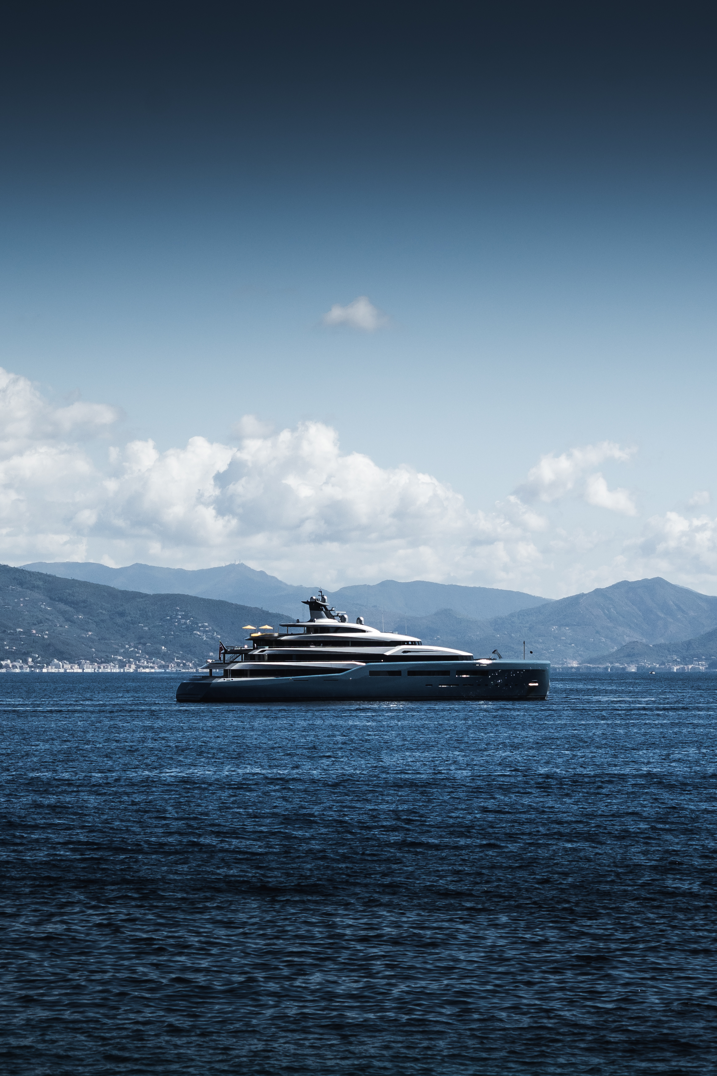 Modern Luxury Yacht Aviva Sailing around Portofino Free