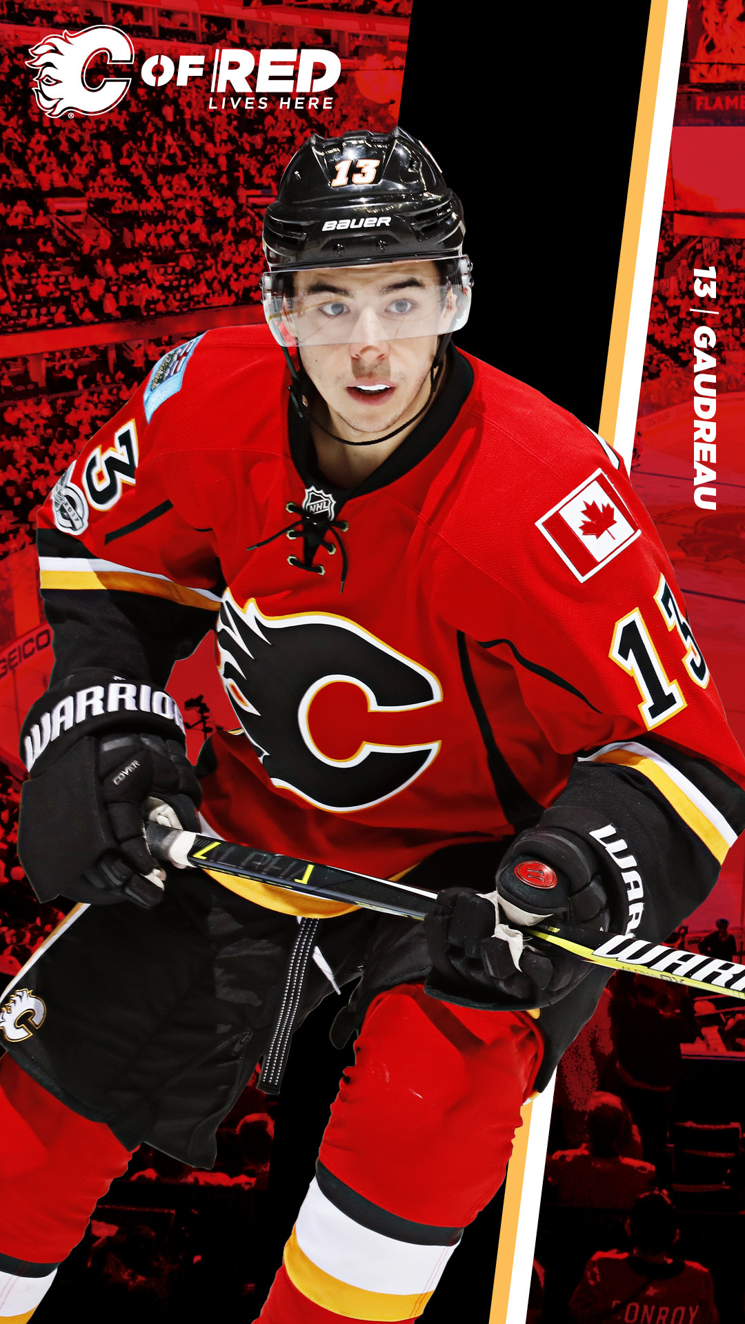 calgary flames iphone wallpaper, ice hockey equipment, sports gear, jersey, sportswear, player