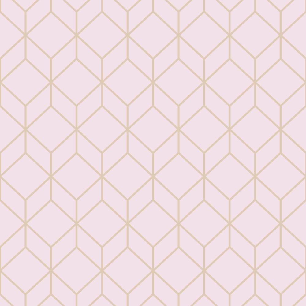 Graham & Brown Empress 56 Sq Ft Pink Rose Gold Vinyl Textured Geometric Unpasted Wallpaper In The Wallpaper Department At Lowes.com