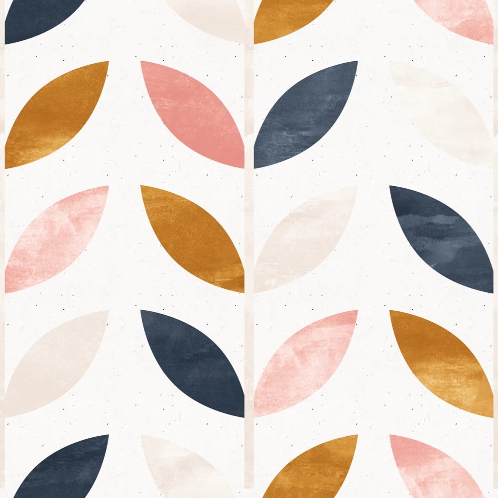 Modern Leaf Peel And Stick Wallpaper Removable Beige Brown Pink Navy Blue Vinyl Self Adhesive Contact Paper For HomeDecorative. Wallpaper