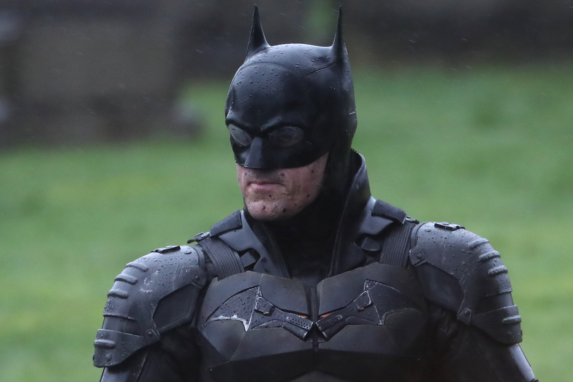 Robert Pattinson's 'The Batman' suit revealed in leaked movie set photo