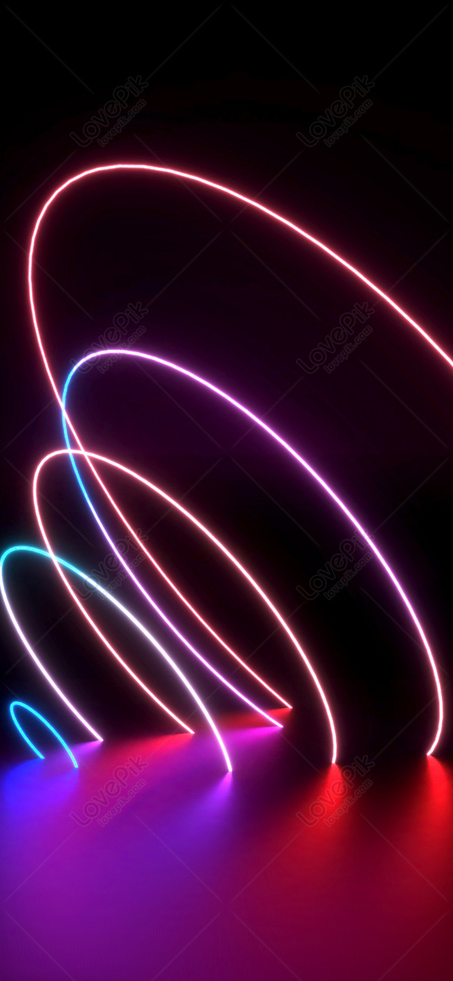 Neon Light Space Mobile Phone Wallpaper Background Image Free Download