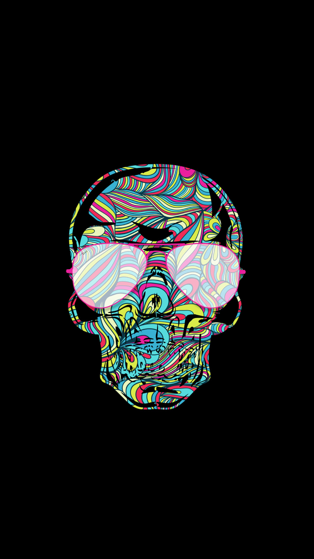 Neon Skull with Glasses For Tech