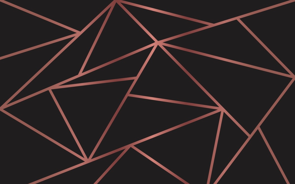 Modern geometric wallpaper black and gold background