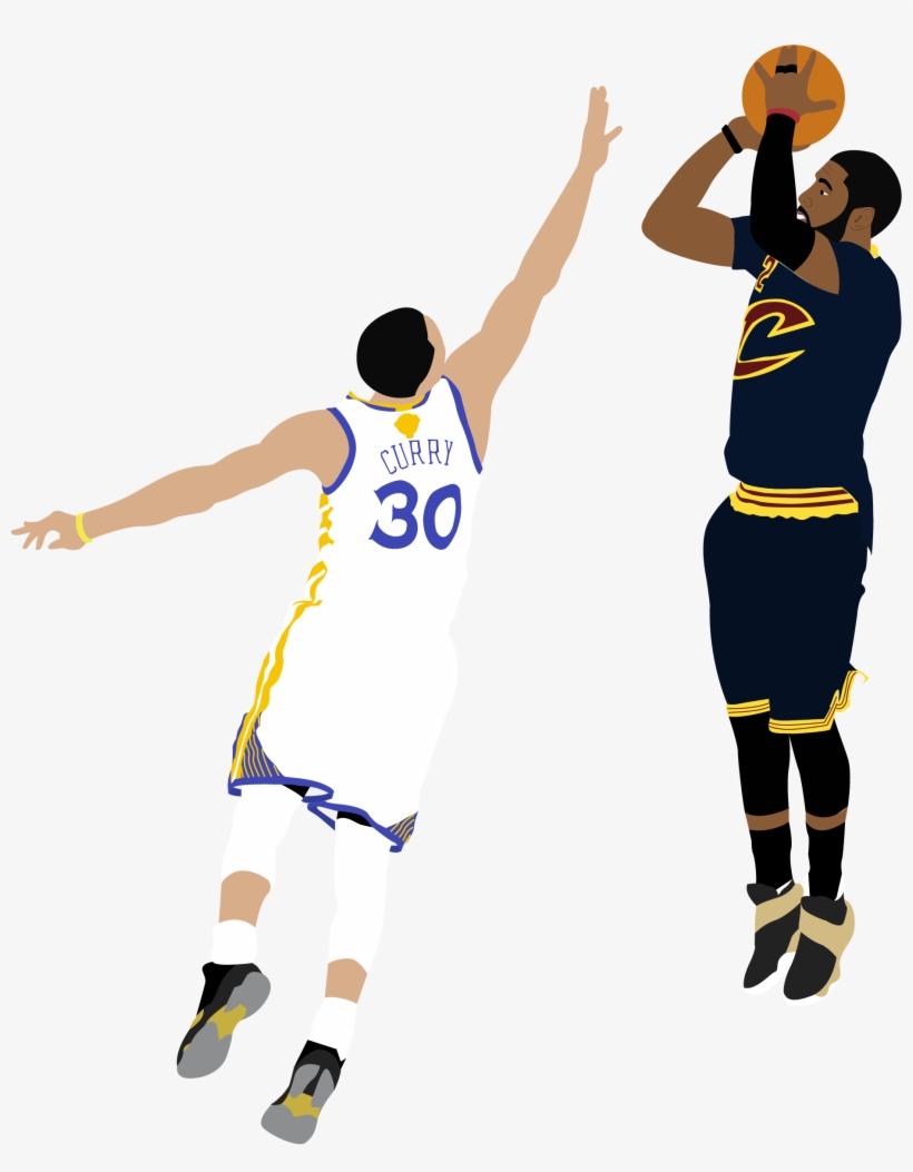 Kyrie Irving Shooting Over Steph Curry Illustration Irving Shot Over Curry PNG Download