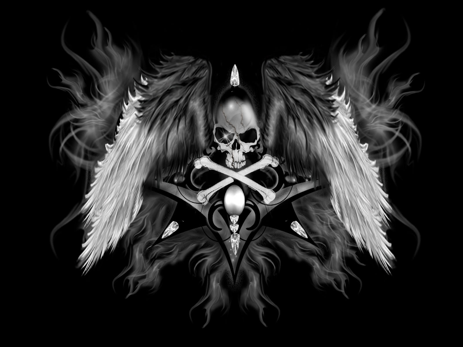Death Metal Evil Hard Rock Heavy Metal Skull Wallpaper:1600x1200
