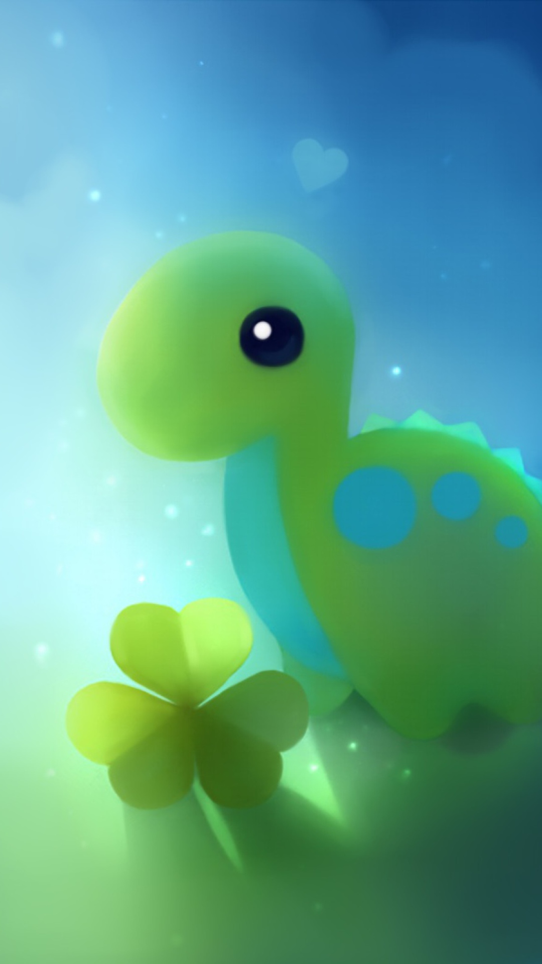 Cute Green Dino Wallpapers for iPhone 6 Plus