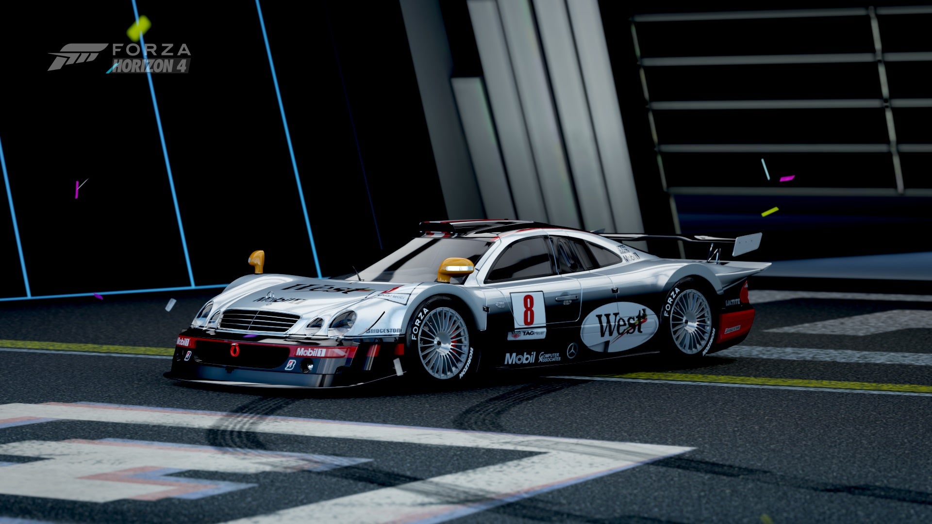 Fun twist on the Mercedes AMG CLK GTR, using a variation of the Mclaren Formula 1 1998 livery : r/forza
