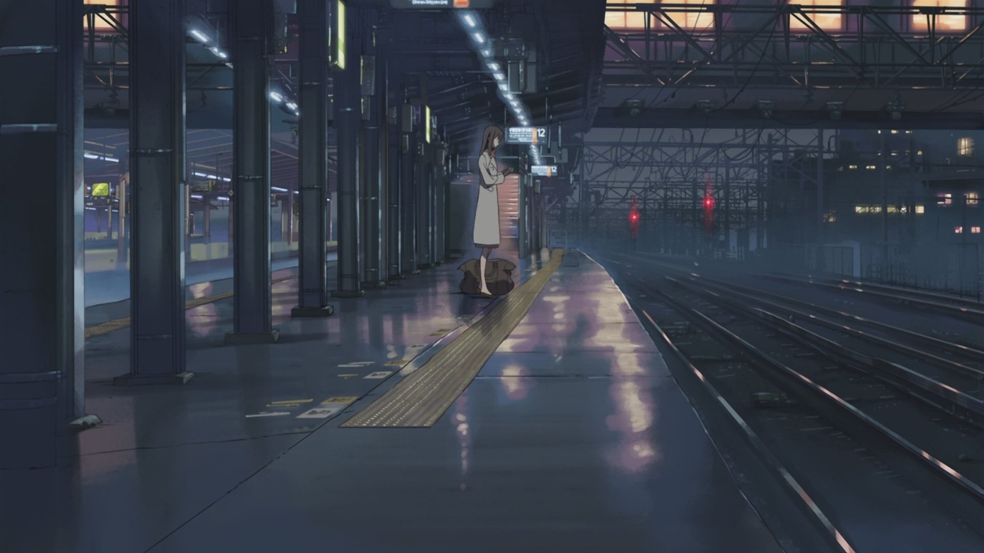 anime girl at train station, AI Generated 23035515 Stock Photo at Vecteezy