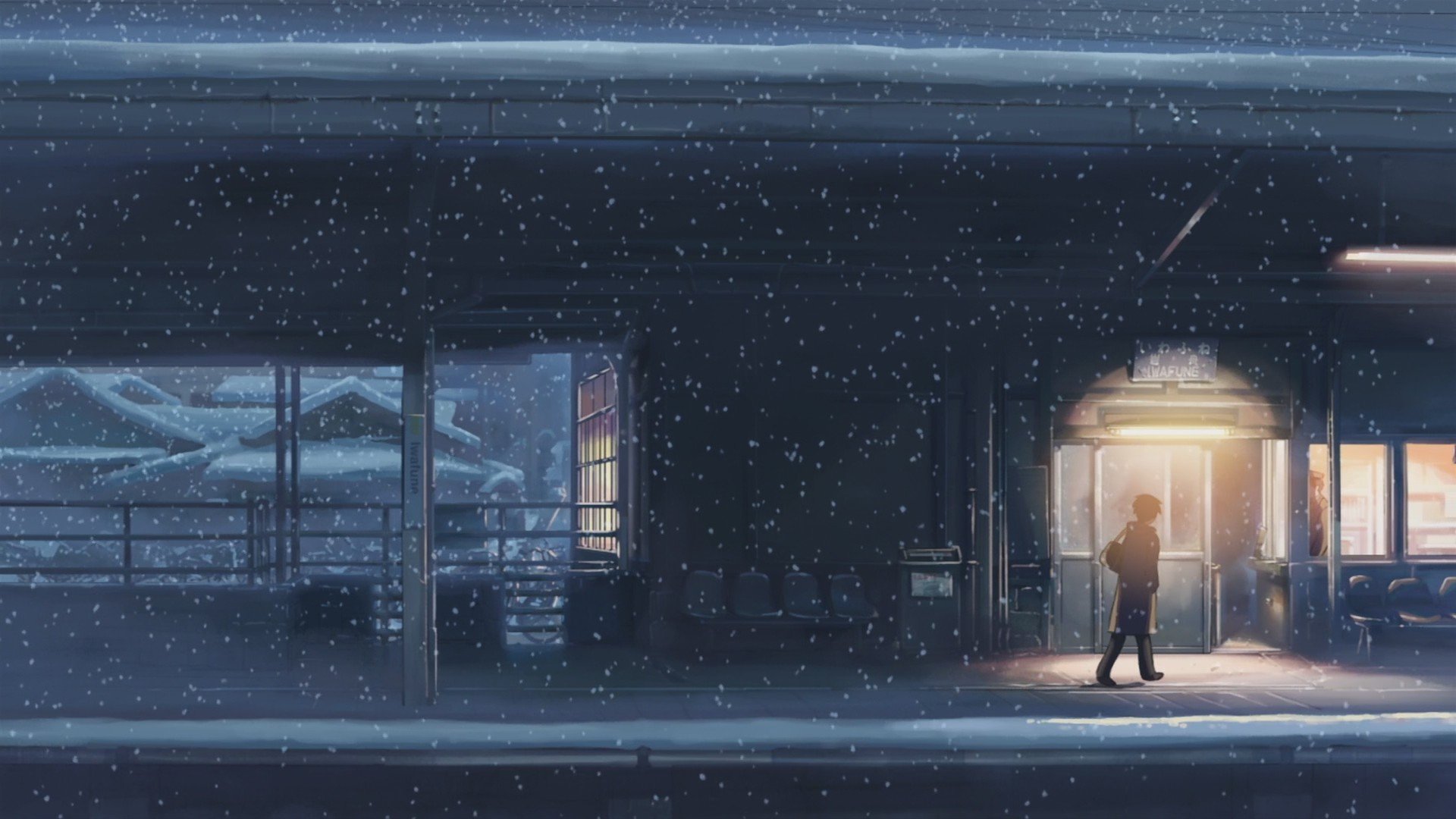 Centimeters, Per, Second, The, Train, Station, Snow, Japan Wallpaper HD / Desktop and Mobile Background
