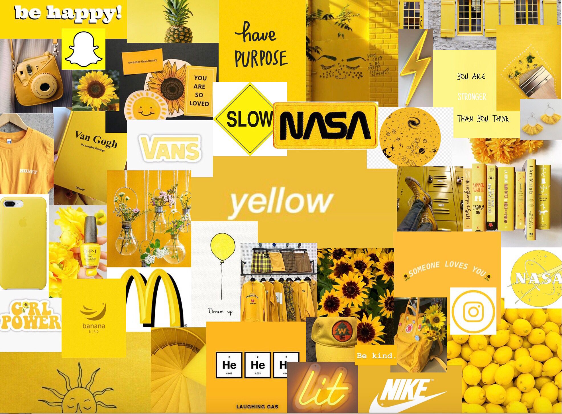 Yellow Collage. Happy colors, Yellow aesthetic, If you love someone