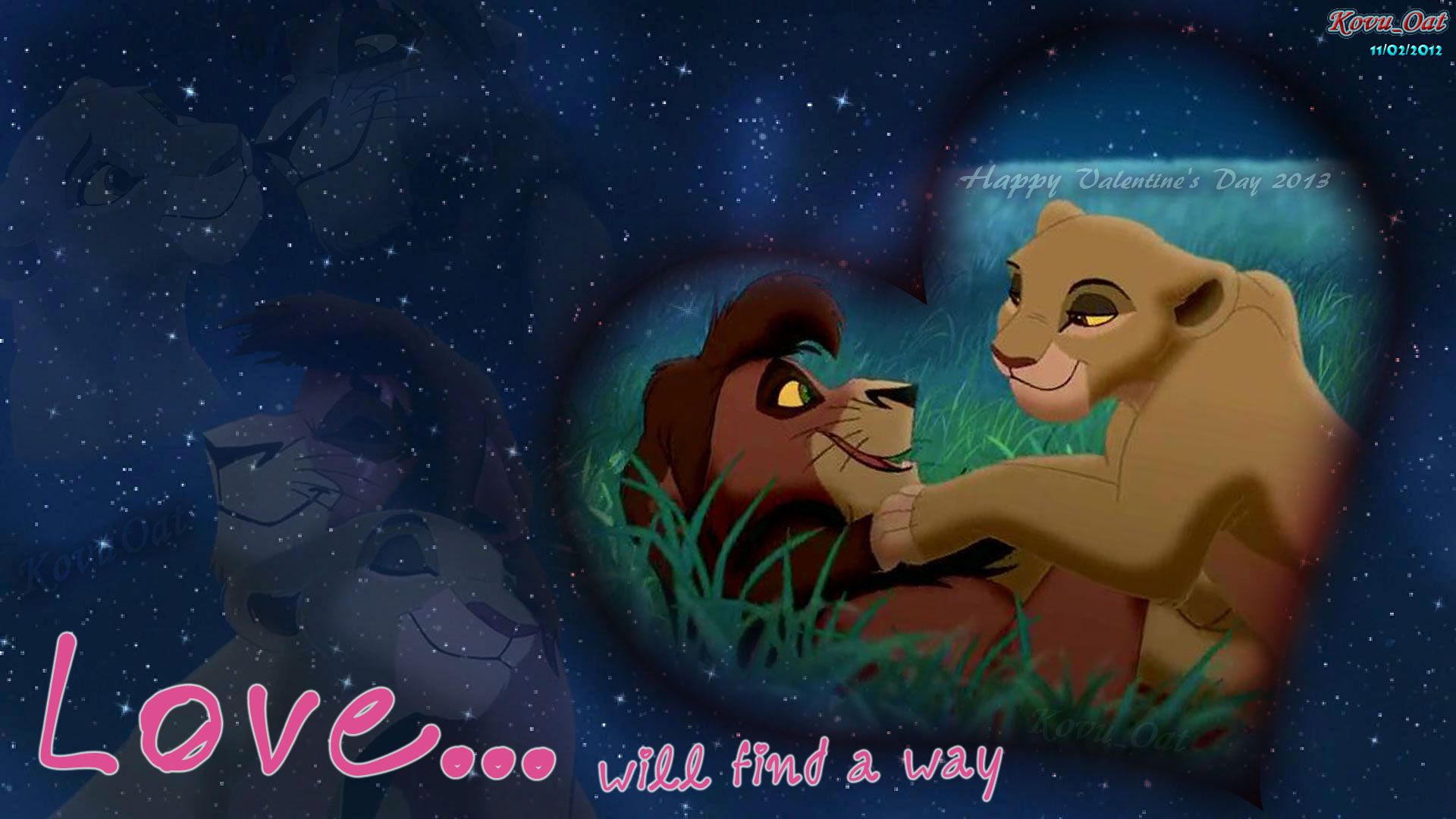 The Lion King 2:Simba's Pride Wallpaper: Kovu Kiara Love Will Find A Way HD. Lion king, Lion king Kiara and kovu