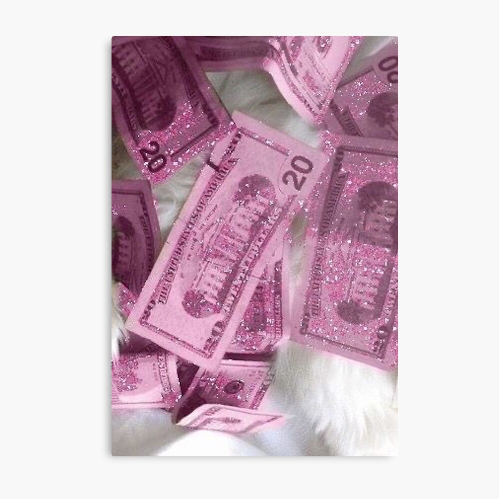 glitter pink money background