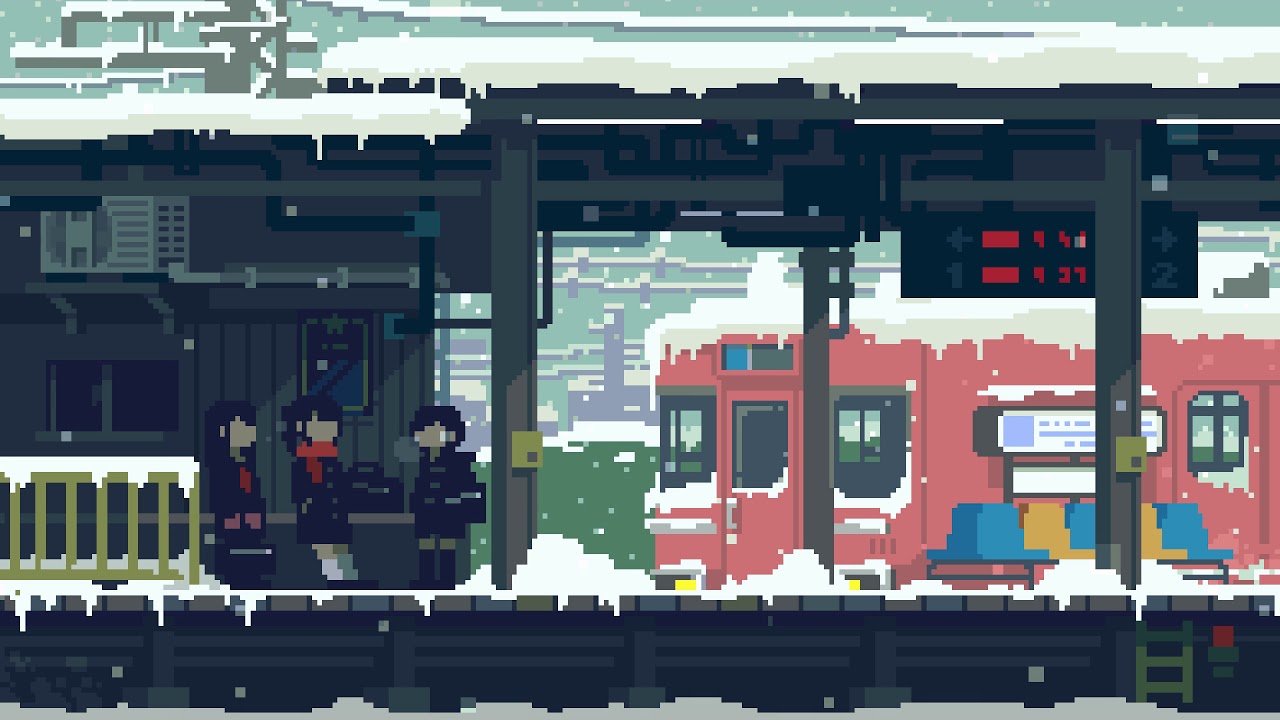 Japanese Train Pixel Art Wallpaper & Background Download
