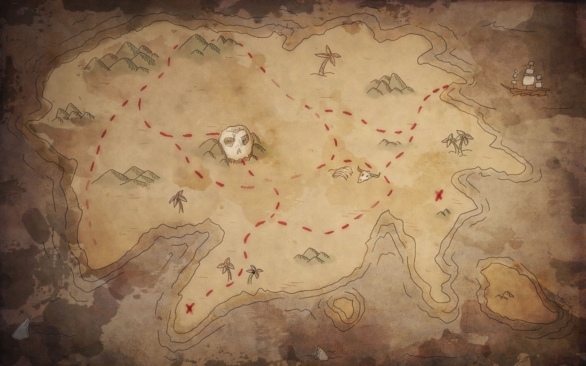 Treasure map wallpaper