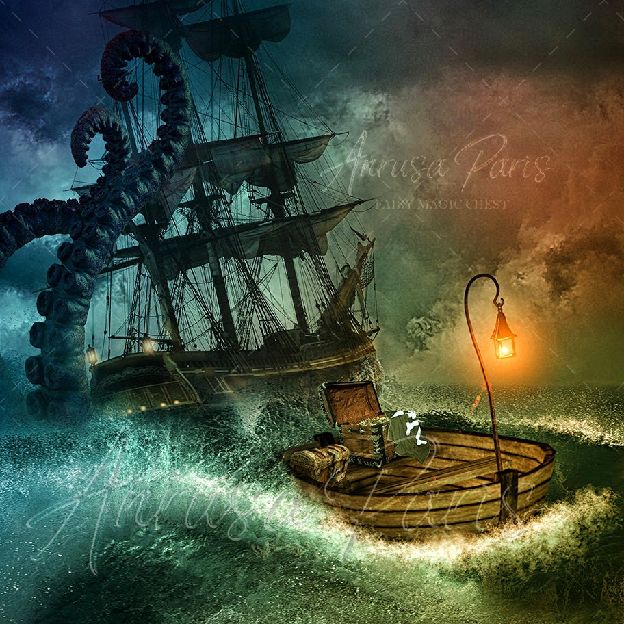 Pirate Digital Background Pirate Digital Backdrop Prop With