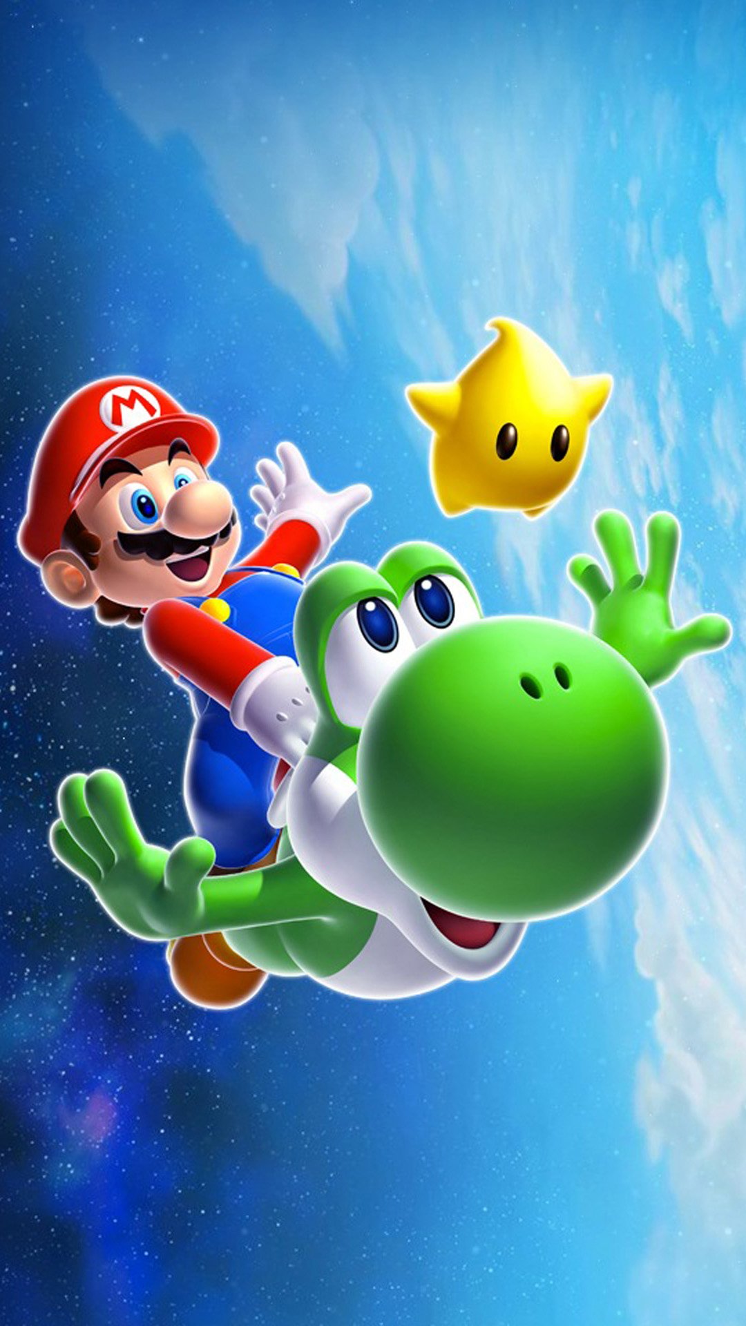 Free download hd mario galaxy yoshi wallpapers for mobile phone 1080x1920 f...