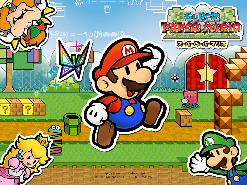 Super Paper Mario Mario Bros. Wallpaper