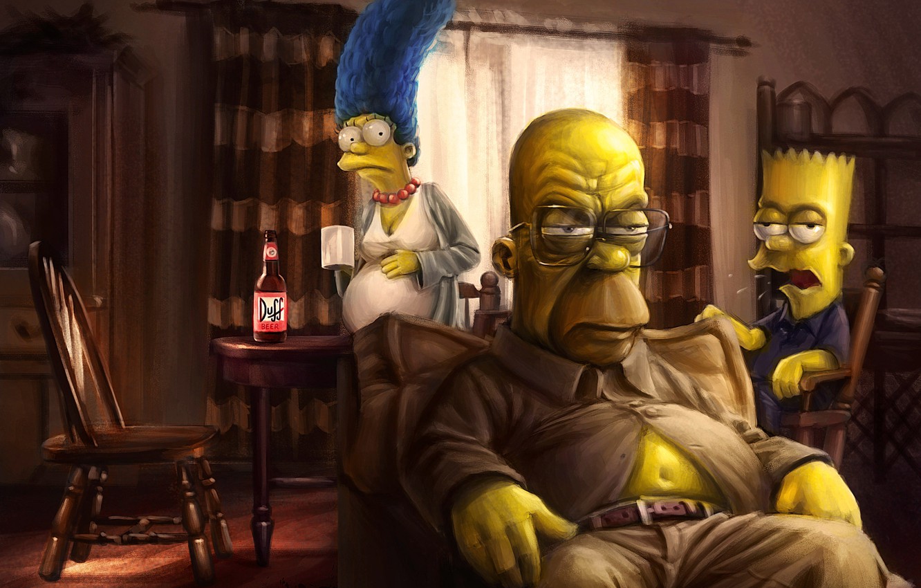 Wallpaper Breaking Bad, marge, The Simpsons, Homer, Bart image for desktop, section фильмы