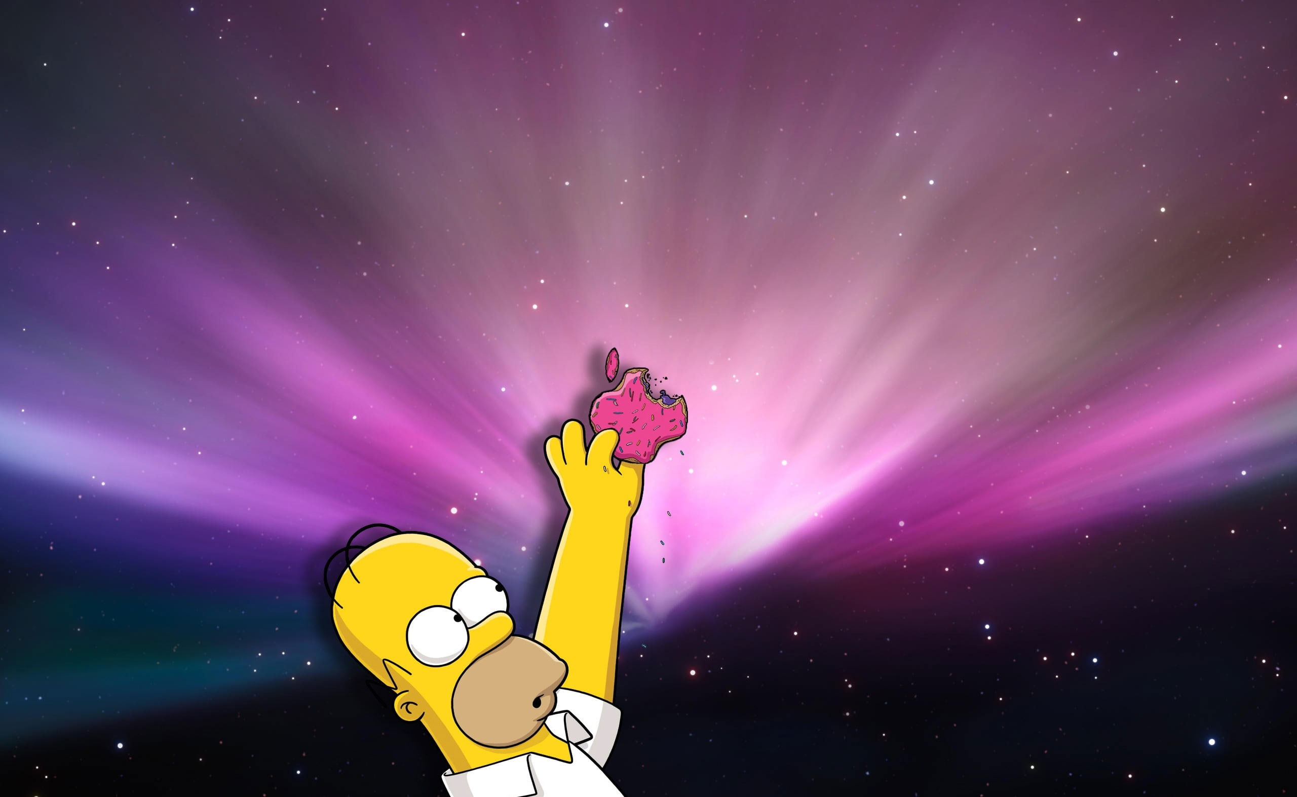 Wallpaper Homer Loves Donuts, Bart Simpson Holding Apple • Wallpaper For You