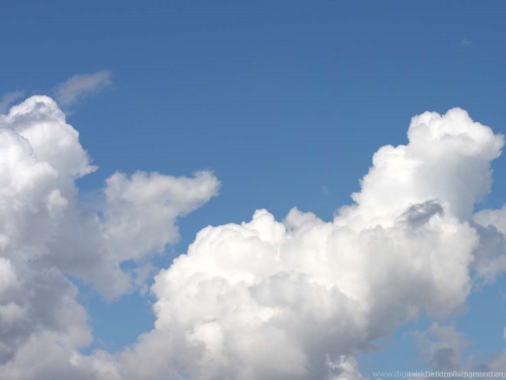 Wallpaper Cloud Blue Sky With White Fluffy Clouds 1024x768. Desktop Background