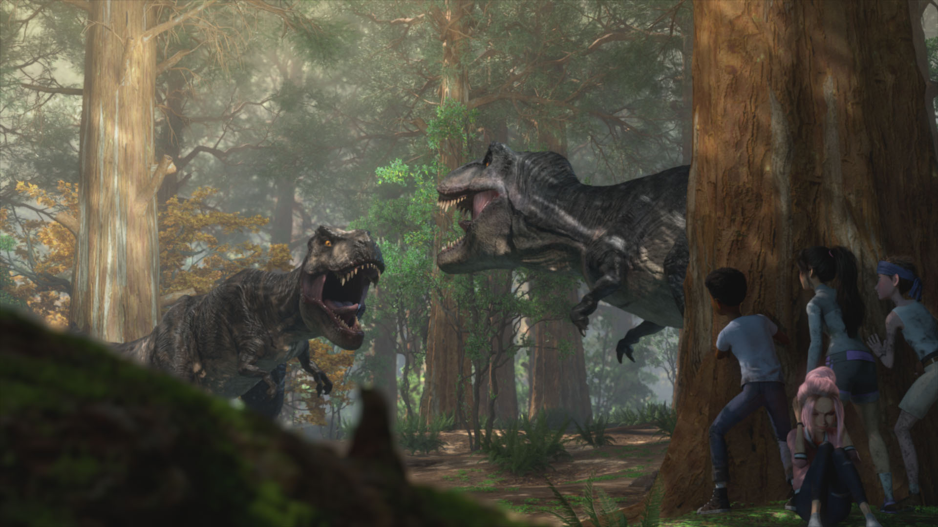 T Rex Vs T Rex In Jurassic World: Camp Cretaceous Season 4